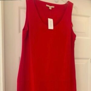 Banana Republic orange red fitted dress
